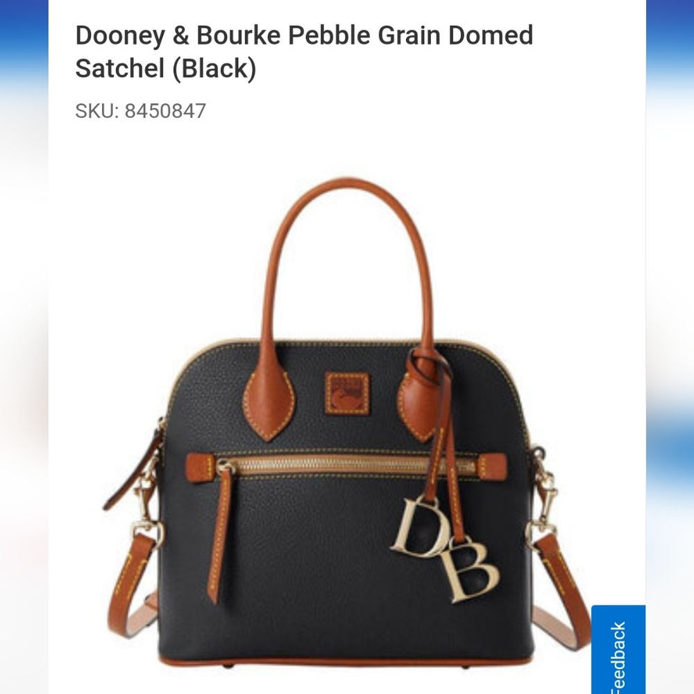 Dooney & Bourke Pebble Grain DomedSatchel (Black)